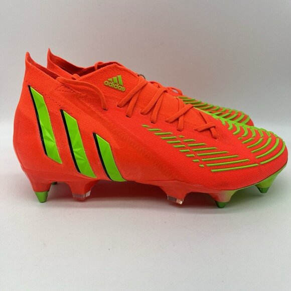 adidas Predator Edge.1 SG Soccer Cleats Low Orange Green Men's Size 6 GW1016 - Picture 1 of 7